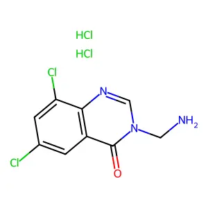 4(3H)-Quinazolinone, 3-(aminomethyl)-6,8-dichloro-, dihydrochloride structure