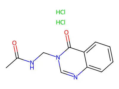Acetamide, N-((4-oxo-3(4H)-quinazolinyl)methyl)-, dihydrochloride structure