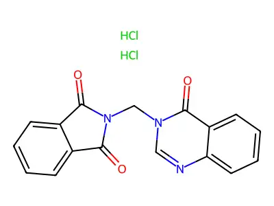 1H-Isoindole-1,3(2H)-dione, 2-((4-oxo-3(4H)-quinazolinyl)methyl)-, dihydrochloride structure