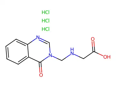 Glycine, N-((4-oxo-3(4H)-quinazolinyl)methyl)-, trihydrochloride structure