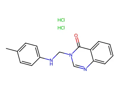 4(3H)-Quinazolinone, 3-(((4-methylphenyl)amino)methyl)-, dihydrochloride structure