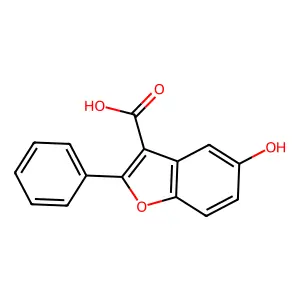 5-Hydroxy-2-phenyl-1-benzofuran-3-carboxylic acid structure