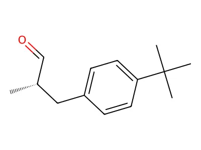 Butylphenyl methylpropional, (+)- structure