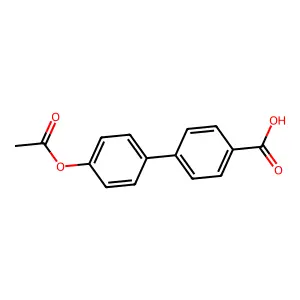 4'-Acetoxy-biphenyl-4-carboxylic acid structure
