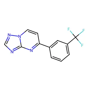 5-[3-(Trifluoromethyl)phenyl][1,2,4]triazolo[1,5-a]pyrimidine structure