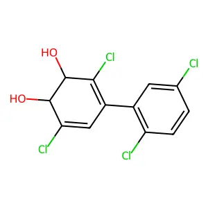 3,5-Cyclohexadiene-1,2-diol, 3,6-dichloro-4-(2,5-dichlorophenyl)- structure
