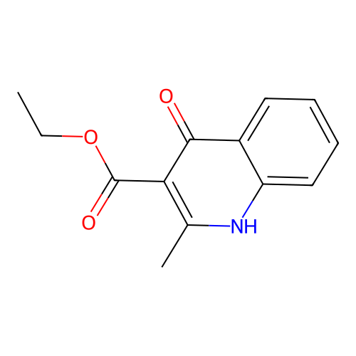 Ethyl 4-hydroxy-2-methylquinoline-3-carboxylate structure