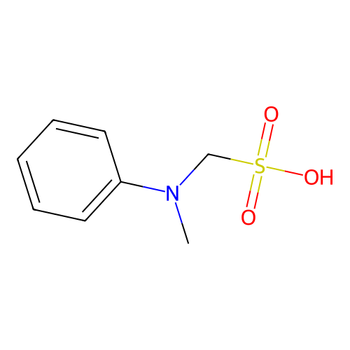 (N-methylanilino)methanesulfonic acid structure