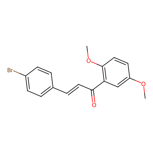 (2E)-3-(4-Bromophenyl)-1-(2,5-dimethoxyphenyl)prop-2-en-1-one structure