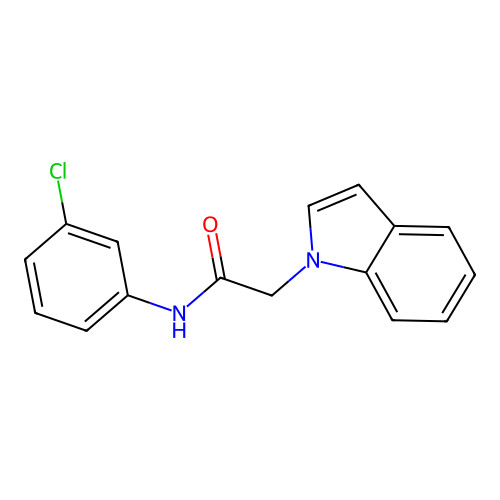 N-(3-chlorophenyl)-2-(1H-indol-1-yl)acetamide structure