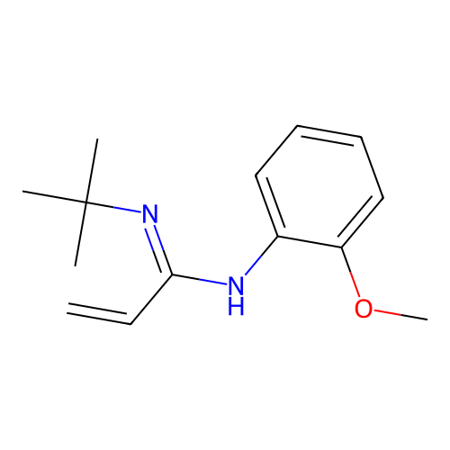N'-tert-butyl-N-(2-methoxyphenyl)prop-2-enimidamide structure