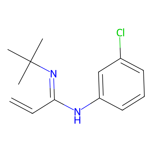 N'-叔丁基-N-(3-氯苯基)丙-2-烯脒 structure