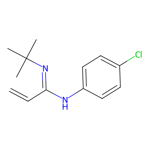 N'-tert-butyl-N-(4-chlorophenyl)prop-2-enimidamide structure