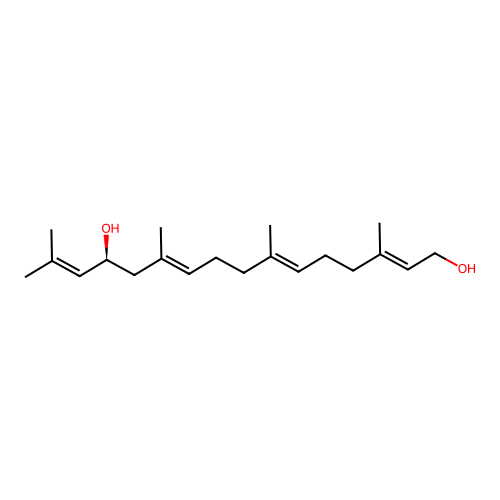 (2E,6E,10E,13S)-3,7,11,15-tetramethylhexadeca-2,6,10,14-tetraene-1,13-diol structure