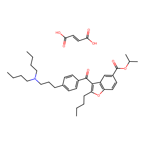 Celivarone fumarate structure