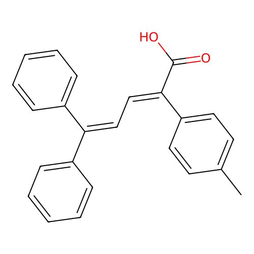 Benzeneacetic acid, alpha-(3,3-diphenyl-2-propenylidene)-4-methyl-, (E)- structure