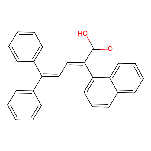 1-Naphthaleneacetic acid, alpha-(3,3-diphenyl-2-propenylidene)-, (E)- structure