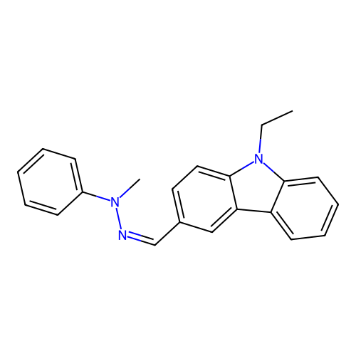 N-[(Z)-(9-ethylcarbazol-3-yl)methylideneamino]-N-methylaniline structure
