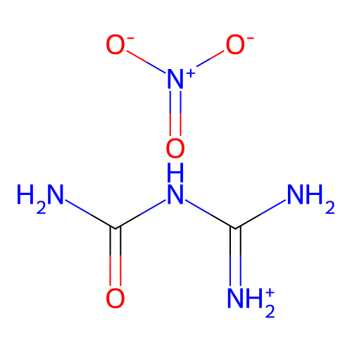 [Amino-(carbamoylamino)methylidene]azanium nitrate structure