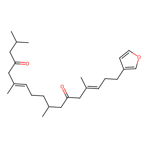 (6E,14E)-17-(furan-3-yl)-2,6,10,14-tetramethylheptadeca-6,14-diene-4,12-dione structure