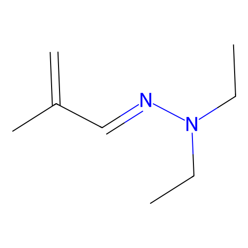 N-ethyl-N-(2-methylprop-2-enylideneamino)ethanamine structure