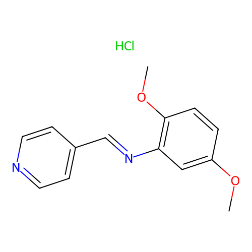 2,5-Dimethoxy-N-(4-pyridinylmethylene)benzenamine monohydrochloride structure