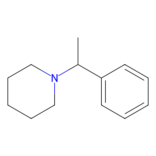 Piperidine, 1-(1-phenylethyl)- structure