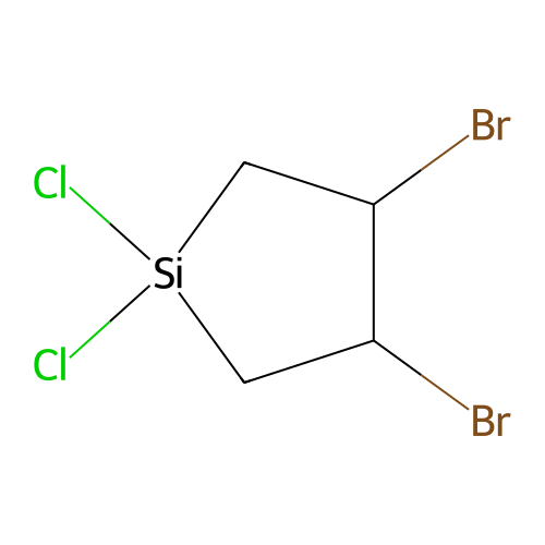 1,1-Dichloro-3,4-dibromo-1-silacyclopentane structure