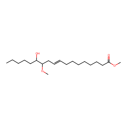 Methyl 13-hydroxy-12-methoxyoctadec-9-enoate structure