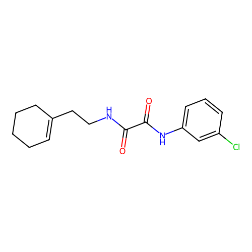 N1-(3-chlorophenyl)-N2-(2-(cyclohex-1-en-1-yl)ethyl)oxalamide structure