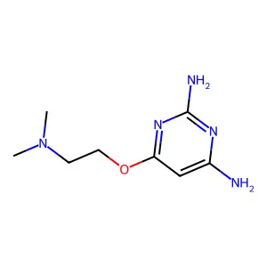 Pyrimidine, 2,4-diamino-6-(2-(dimethylamino)ethoxy)- structure