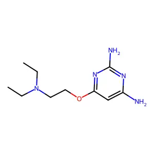 Pyrimidine, 2,4-diamino-6-(2-(diethylamino)ethoxy)- structure