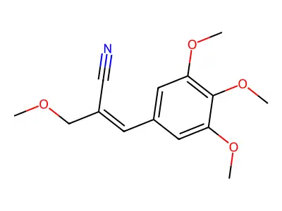 2-(Methoxymethyl)-3-(3,4,5-trimethoxyphenyl)prop-2-enenitrile structure