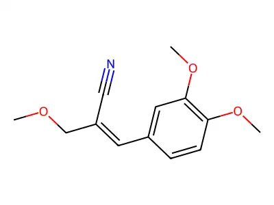 alpha-(3,4-Dimethoxy-benzal)-beta-methoxy-propionitrile structure