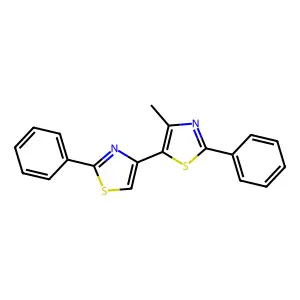 4-Methyl-2-phenyl-5-(2-phenyl-1,3-thiazol-4-yl)-1,3-thiazole structure