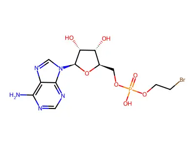 腺苷5'-(2-溴乙基)磷酸酯 structure