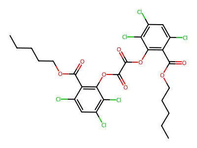 Bis(2,3,5-trichloro-6-((pentyloxy)carbonyl)phenyl) oxalate structure
