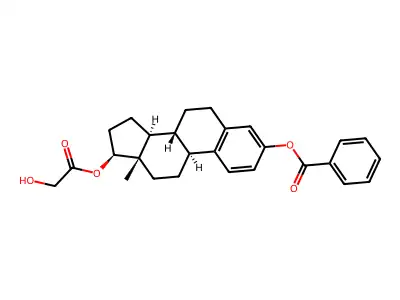 Estra-1,3,5(10)-triene-3,17-diol, (17-beta)-, 3-benzoate 17-(hydroxyacetate) structure