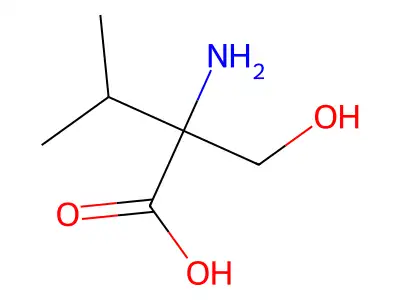 2-Amino-2-(hydroxymethyl)-3-methylbutanoic acid structure