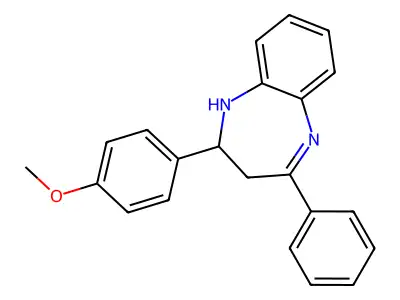 1H-1,5-Benzodiazepine, 2,3-dihydro-2-(4-methoxyphenyl)-4-phenyl- structure