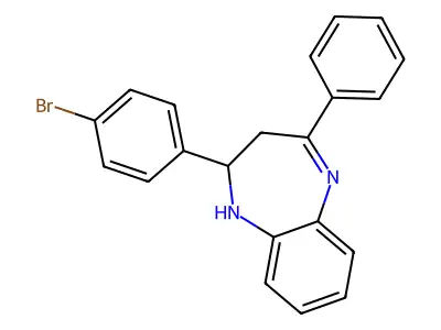 2-(4-bromophenyl)-4-phenyl-2,3-dihydro-1H-1,5-benzodiazepine structure