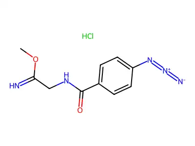 Ethanimidic acid, 2-((4-azidobenzoyl)amino)-, methyl ester, hydrochloride (1:1) structure