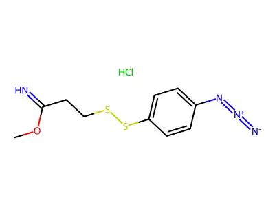 Methyl-5-(4-azidophenyl)-4,5-dithiapentanimidate structure