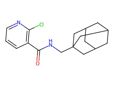 N-[(adamantan-1-yl)methyl]-2-chloropyridine-3-carboxamide structure
