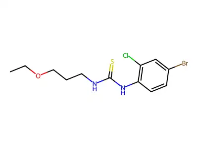 1-(4-Bromo-2-chlorophenyl)-3-(3-ethoxypropyl)thiourea structure