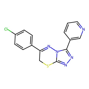 3-[6-(4-chlorophenyl)-7H-[1,2,4]triazolo[3,4-b][1,3,4]thiadiazin-3-yl]pyridine structure