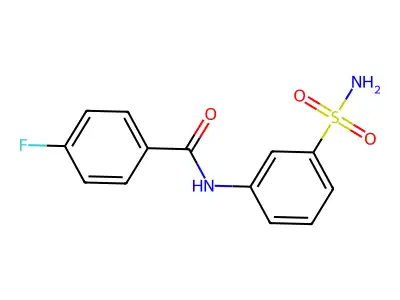 4-fluoro-N-(3-sulfamoylphenyl)benzamide structure