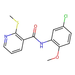 N-(5-chloro-2-methoxyphenyl)-2-methylsulfanylpyridine-3-carboxamide structure