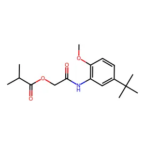 [2-(5-Tert-butyl-2-methoxyanilino)-2-oxoethyl] 2-methylpropanoate structure