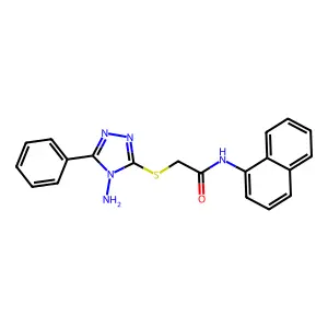 2-[(4-amino-5-phenyl-4H-1,2,4-triazol-3-yl)sulfanyl]-N-(naphthalen-1-yl)acetamide structure